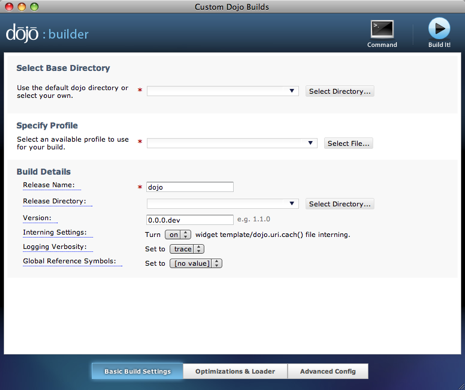 Dojo Toolbox Builder