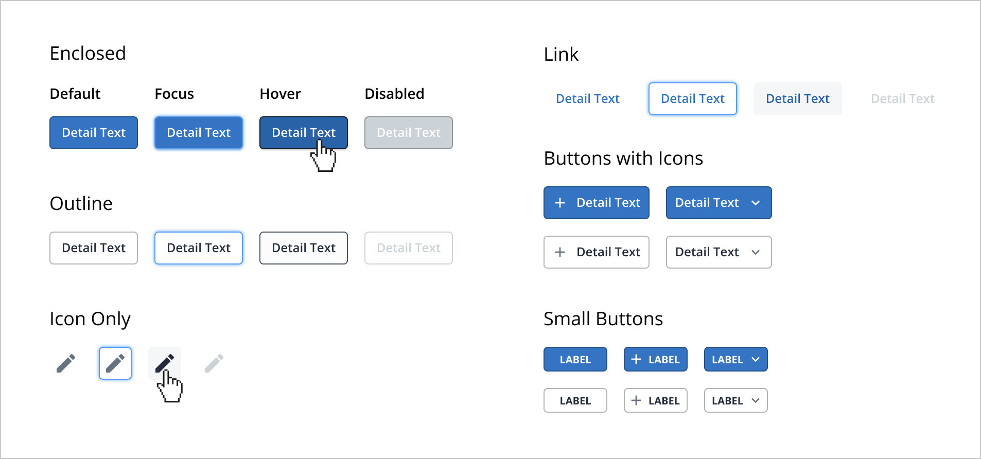 An example "master" design reference that is used to keep pattern usage consistent