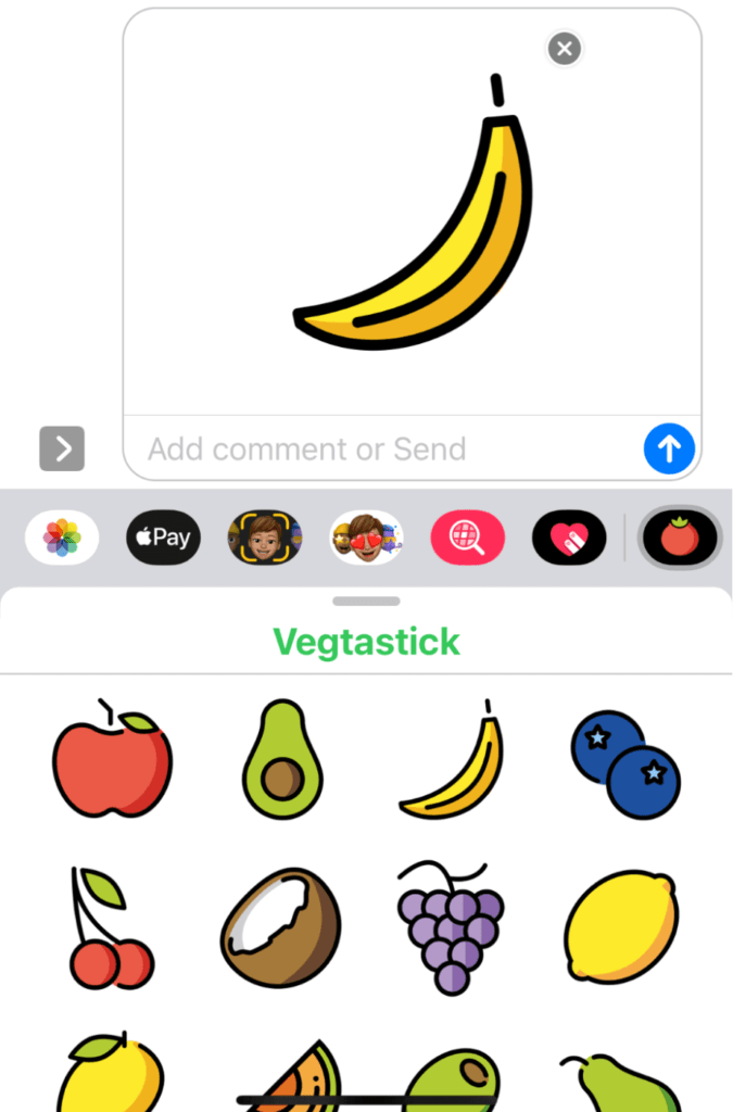iOS Message App – Sticker Added